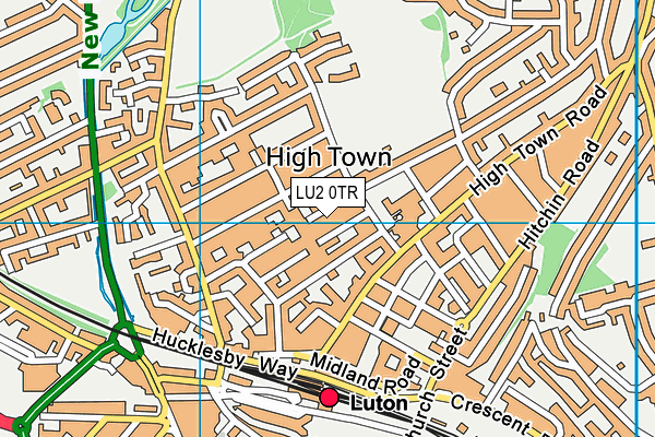 LU2 0TR map - OS VectorMap District (Ordnance Survey)