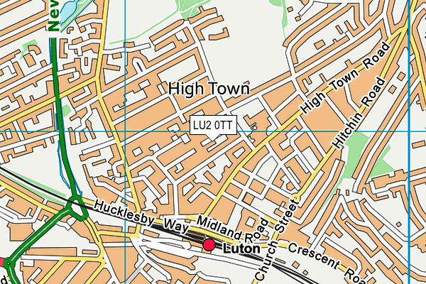 LU2 0TT map - OS VectorMap District (Ordnance Survey)