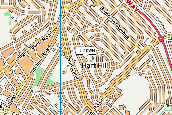 LU2 0WN map - OS VectorMap District (Ordnance Survey)