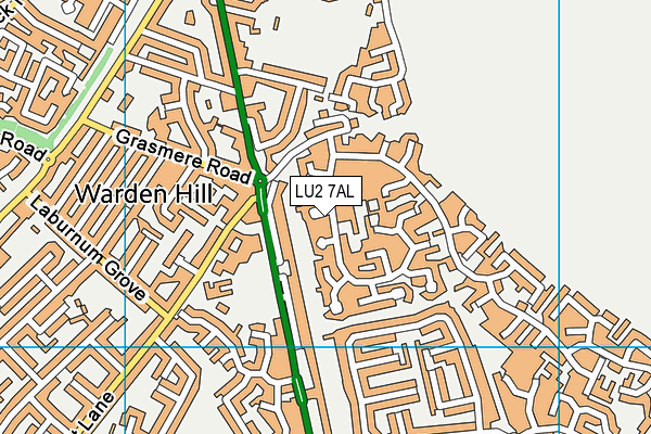 LU2 7AL map - OS VectorMap District (Ordnance Survey)