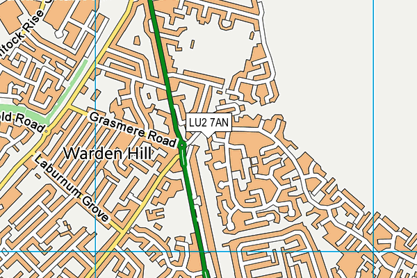 LU2 7AN map - OS VectorMap District (Ordnance Survey)