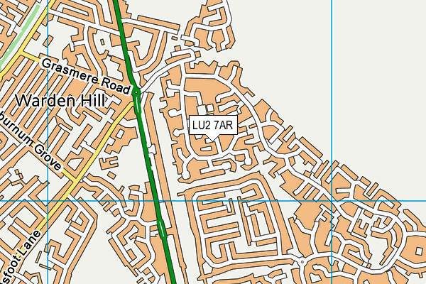 LU2 7AR map - OS VectorMap District (Ordnance Survey)