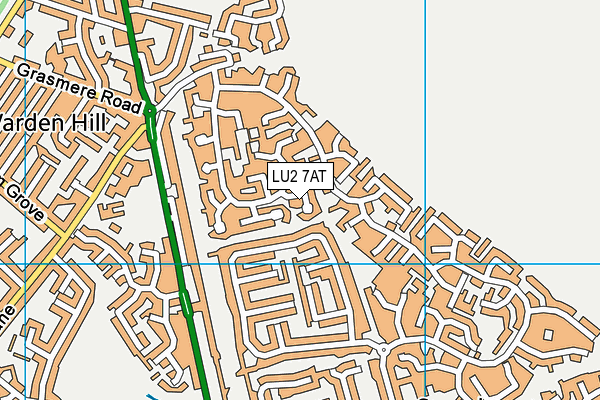 LU2 7AT map - OS VectorMap District (Ordnance Survey)