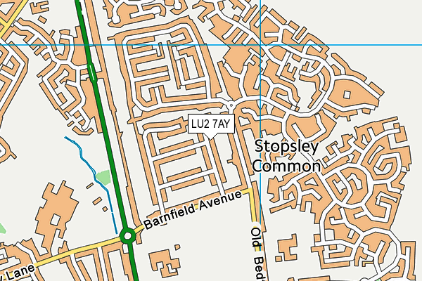 LU2 7AY map - OS VectorMap District (Ordnance Survey)