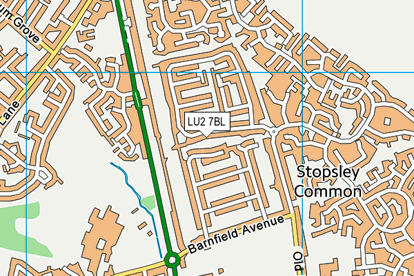 LU2 7BL map - OS VectorMap District (Ordnance Survey)