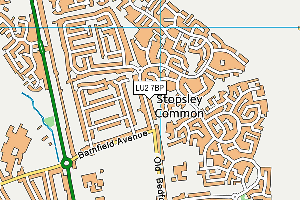 LU2 7BP map - OS VectorMap District (Ordnance Survey)