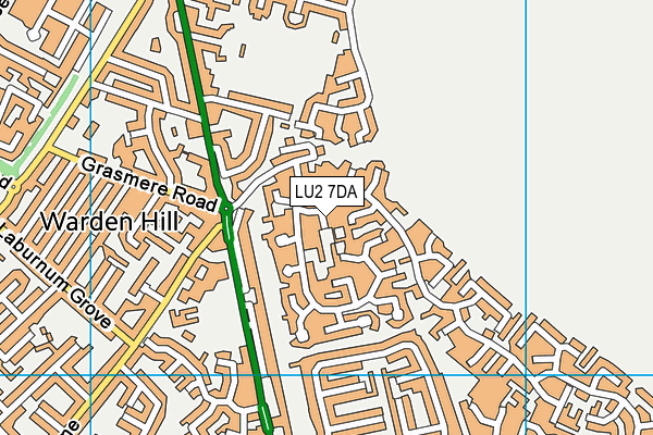 LU2 7DA map - OS VectorMap District (Ordnance Survey)