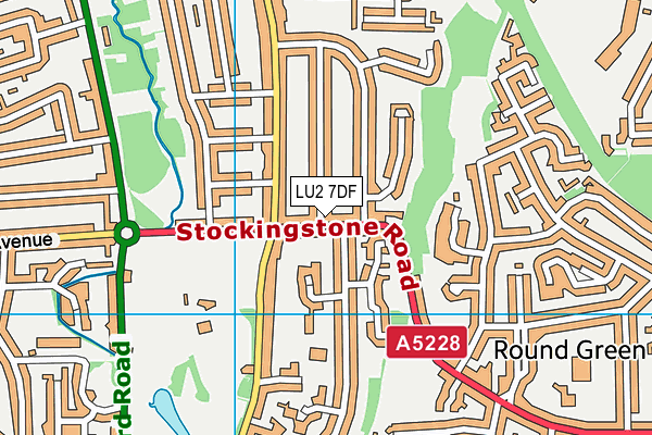 LU2 7DF map - OS VectorMap District (Ordnance Survey)