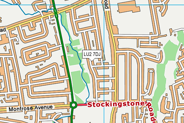 LU2 7DJ map - OS VectorMap District (Ordnance Survey)