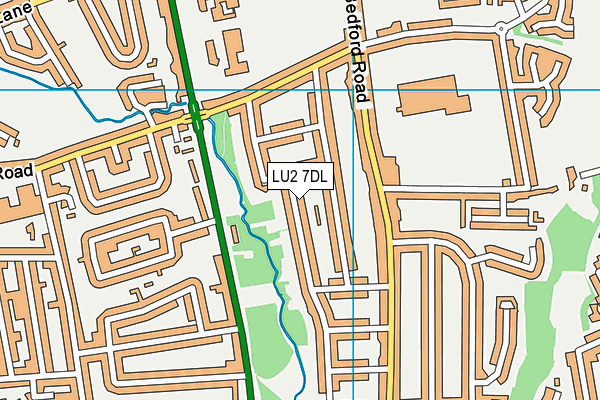 LU2 7DL map - OS VectorMap District (Ordnance Survey)