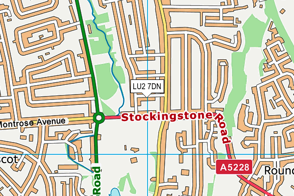 LU2 7DN map - OS VectorMap District (Ordnance Survey)