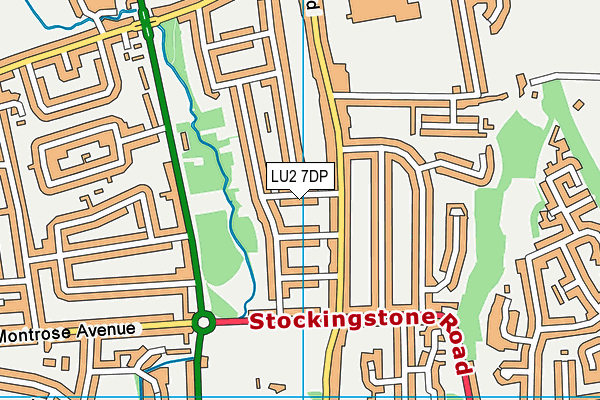 LU2 7DP map - OS VectorMap District (Ordnance Survey)