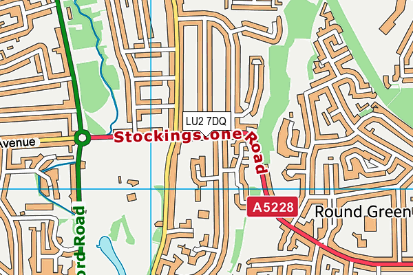 LU2 7DQ map - OS VectorMap District (Ordnance Survey)