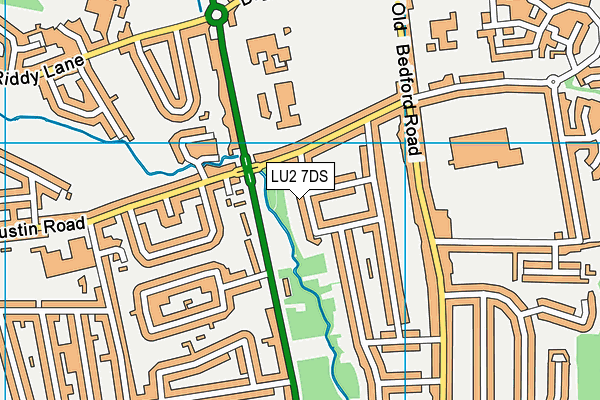 LU2 7DS map - OS VectorMap District (Ordnance Survey)