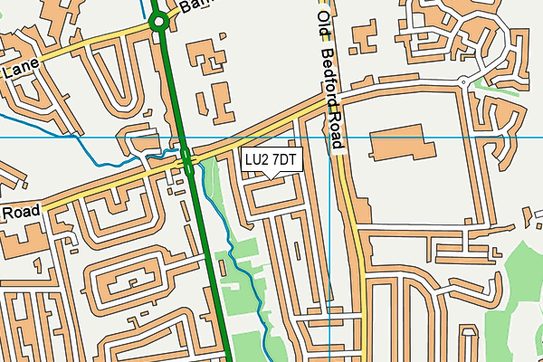 LU2 7DT map - OS VectorMap District (Ordnance Survey)