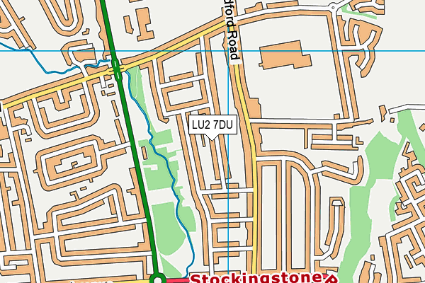 LU2 7DU map - OS VectorMap District (Ordnance Survey)