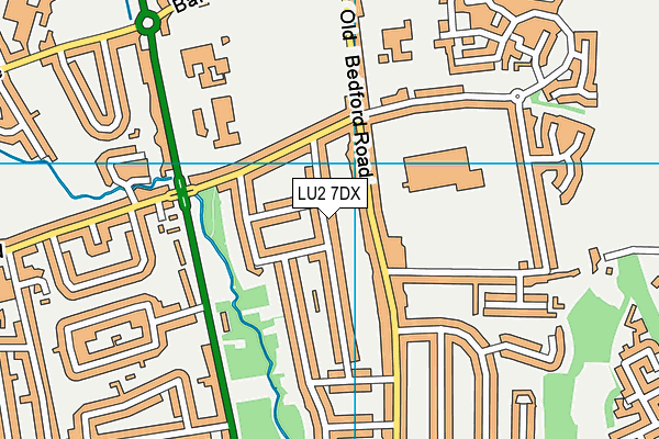 LU2 7DX map - OS VectorMap District (Ordnance Survey)
