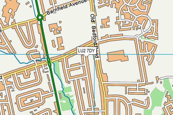 LU2 7DY map - OS VectorMap District (Ordnance Survey)