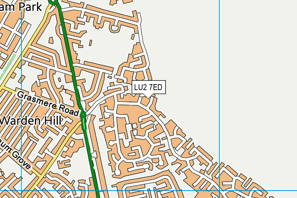 LU2 7ED map - OS VectorMap District (Ordnance Survey)