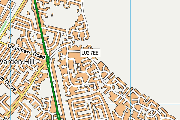 LU2 7EE map - OS VectorMap District (Ordnance Survey)