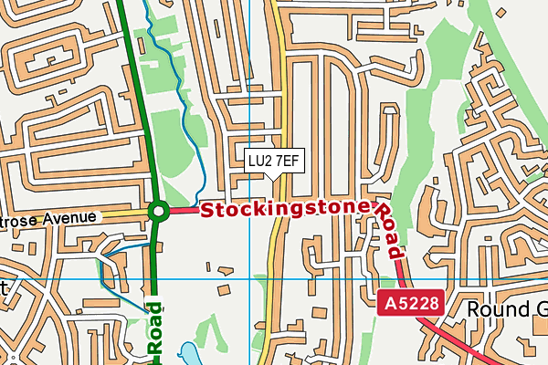 LU2 7EF map - OS VectorMap District (Ordnance Survey)