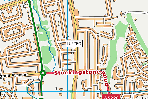 LU2 7EG map - OS VectorMap District (Ordnance Survey)