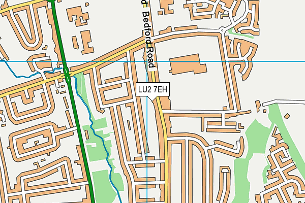 LU2 7EH map - OS VectorMap District (Ordnance Survey)