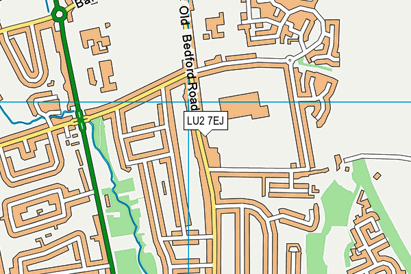 LU2 7EJ map - OS VectorMap District (Ordnance Survey)