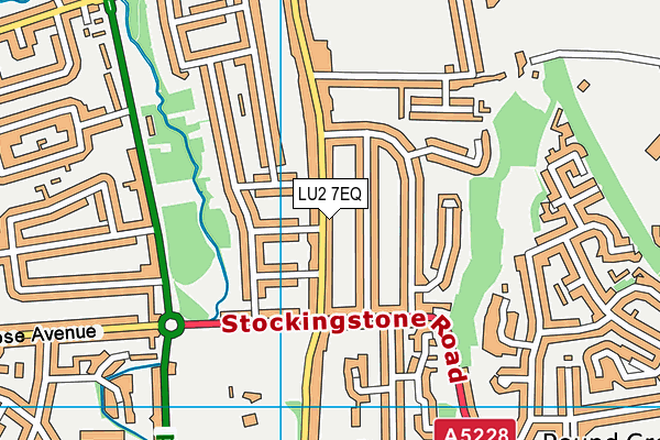 LU2 7EQ map - OS VectorMap District (Ordnance Survey)