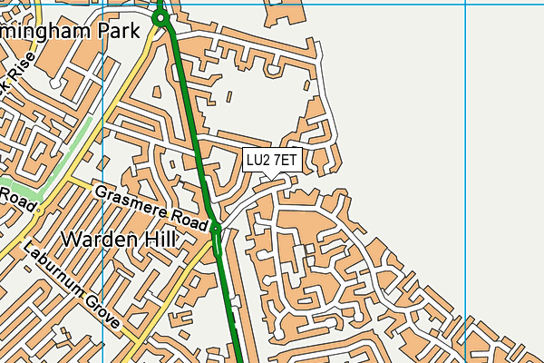 LU2 7ET map - OS VectorMap District (Ordnance Survey)