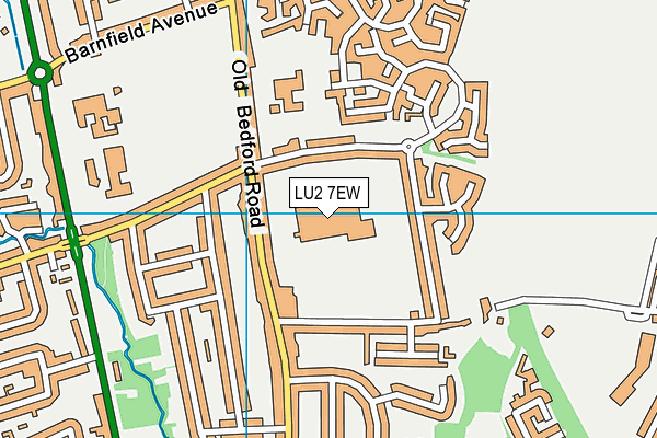 LU2 7EW map - OS VectorMap District (Ordnance Survey)