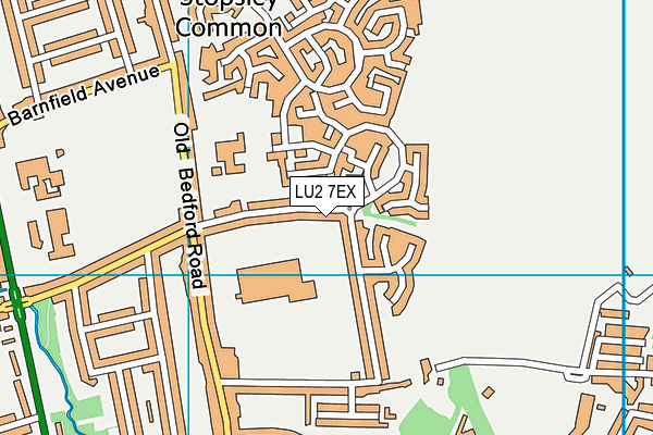 LU2 7EX map - OS VectorMap District (Ordnance Survey)