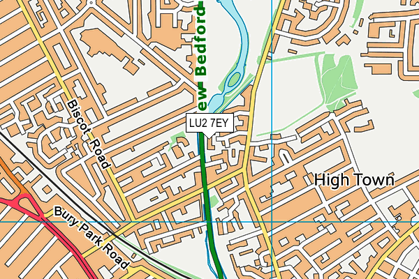 LU2 7EY map - OS VectorMap District (Ordnance Survey)