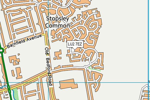 LU2 7EZ map - OS VectorMap District (Ordnance Survey)