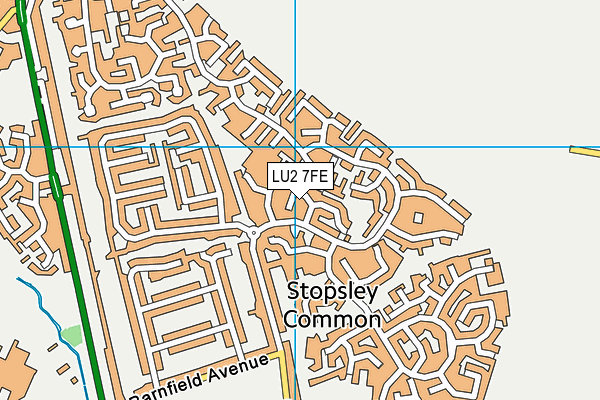 LU2 7FE map - OS VectorMap District (Ordnance Survey)