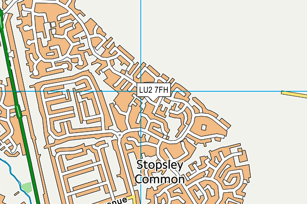 LU2 7FH map - OS VectorMap District (Ordnance Survey)