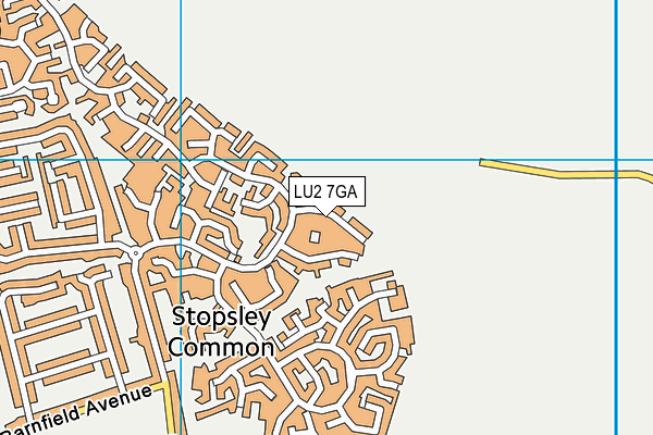 LU2 7GA map - OS VectorMap District (Ordnance Survey)