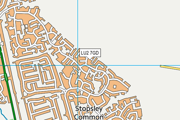 LU2 7GD map - OS VectorMap District (Ordnance Survey)