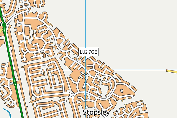 LU2 7GE map - OS VectorMap District (Ordnance Survey)