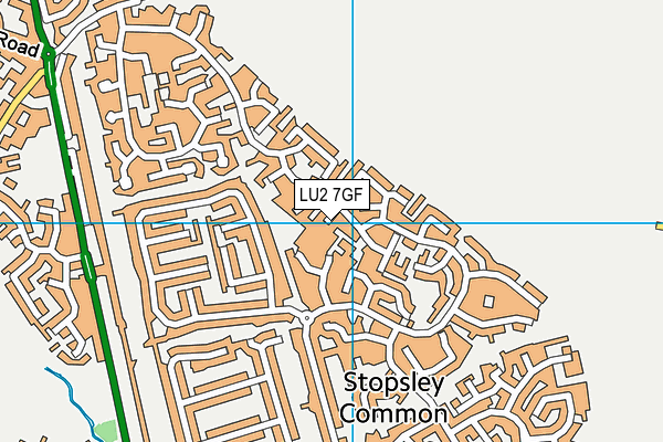 LU2 7GF map - OS VectorMap District (Ordnance Survey)