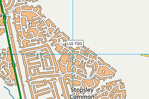 LU2 7GG map - OS VectorMap District (Ordnance Survey)