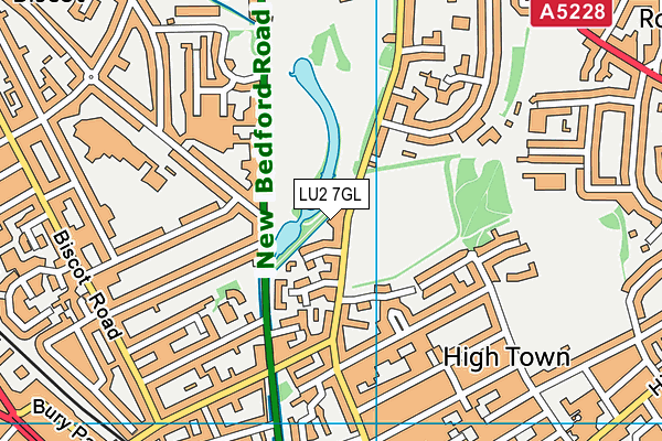 LU2 7GL map - OS VectorMap District (Ordnance Survey)