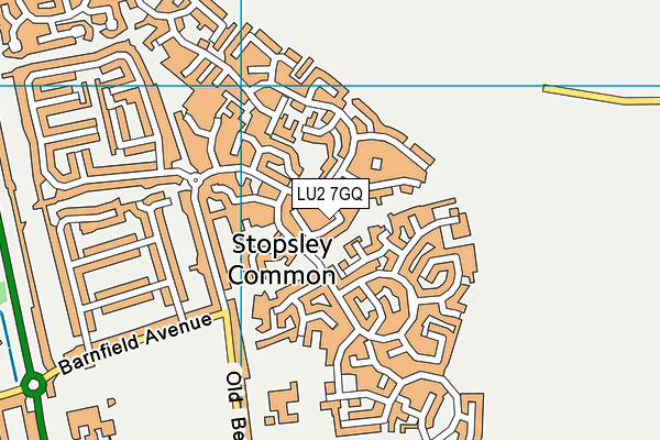 LU2 7GQ map - OS VectorMap District (Ordnance Survey)