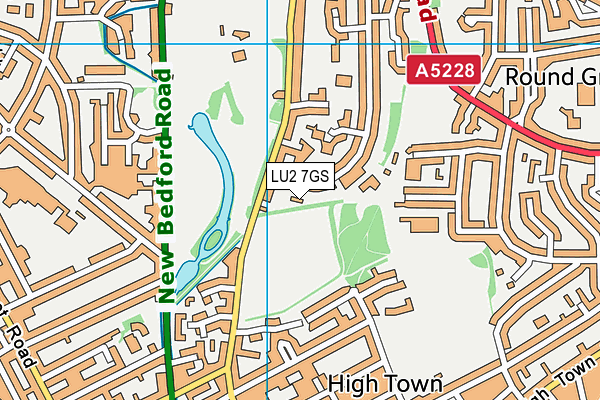 LU2 7GS map - OS VectorMap District (Ordnance Survey)