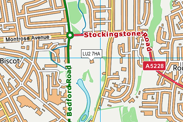 Wardown Park map (LU2 7HA) - OS VectorMap District (Ordnance Survey)