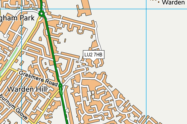 LU2 7HB map - OS VectorMap District (Ordnance Survey)