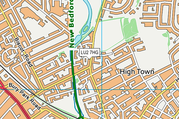 LU2 7HG map - OS VectorMap District (Ordnance Survey)