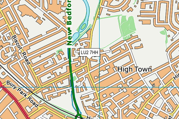 LU2 7HH map - OS VectorMap District (Ordnance Survey)