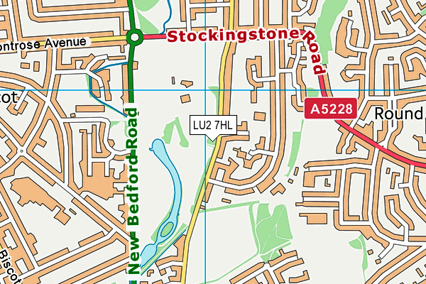 LU2 7HL map - OS VectorMap District (Ordnance Survey)