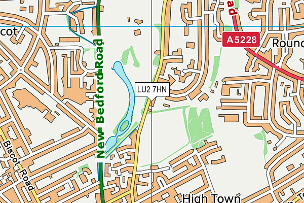 LU2 7HN map - OS VectorMap District (Ordnance Survey)